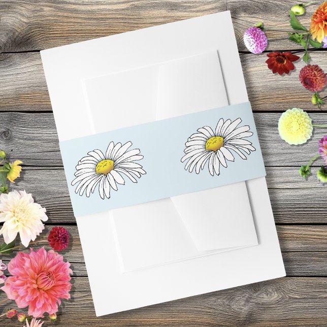 Cintas Para Invitaciones Flor azul de margarita (Subido por el creador)