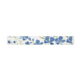 Cintas Para Invitaciones Flor Azul Oscuro