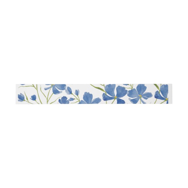Cintas Para Invitaciones Flor Azul Oscuro (Superficie plana)