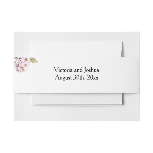 Cintas Para Invitaciones Flor de Cerezo (Anverso Ejemplo)
