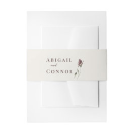 Cintas Para Invitaciones Flor de Crema Rustica Boho Marsala