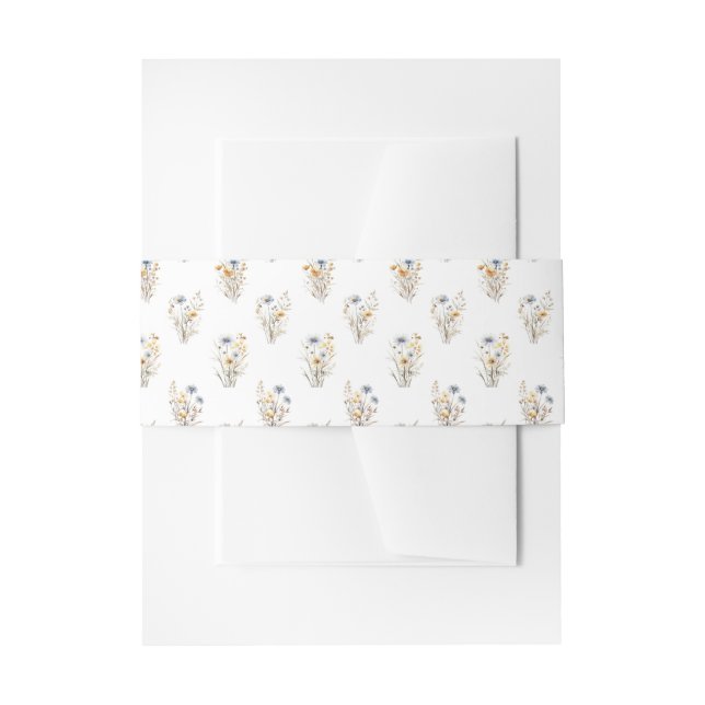 Cintas Para Invitaciones Flor de flores silvestres de bonito (Anverso Ejemplo)