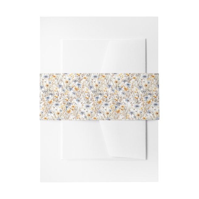 Cintas Para Invitaciones Flor de flores silvestres de bonito (Anverso Ejemplo)