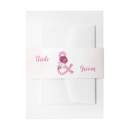 Cintas Para Invitaciones flor de fucsia boda botánico