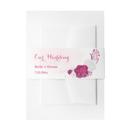 Cintas Para Invitaciones flor de fucsia boda botánico