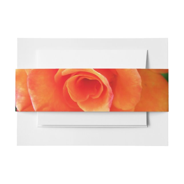 Cintas Para Invitaciones Flor de rosa naranja (Anverso Ejemplo)