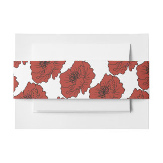 Cintas Para Invitaciones Flor Roja