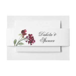 Cintas Para Invitaciones Flor salvaje   Crimson Red Bohemian Floral