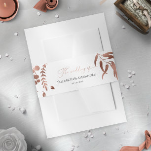 Cintas Para Invitaciones Flor silvestre de la banda del vientre de la boda