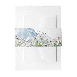 Cintas Para Invitaciones Flor silvestre de montaña rústica | Monograma de b