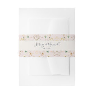 Cintas Para Invitaciones Flor silvestre primavera   BODA RUBOR