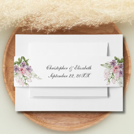 Cintas Para Invitaciones Flor verde rosa Boda clásico tradicional