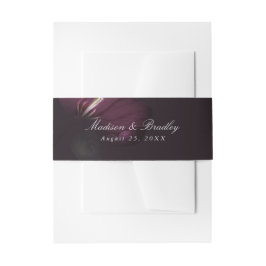 Cintas Para Invitaciones Floral Ciruela Oscura | Boda