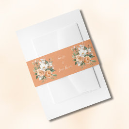 Cintas Para Invitaciones Floral de barquillo de barro de primavera