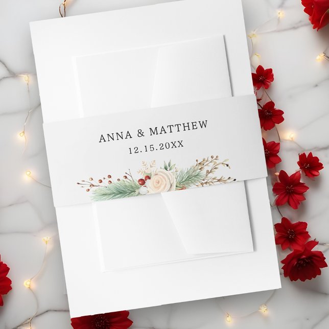 Cintas Para Invitaciones Floral de Navidades simplemente elegantes (Subido por el creador)