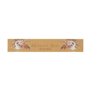 Cintas Para Invitaciones Floral de otoño sobre banda de barril de invitacio