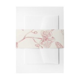 Cintas Para Invitaciones Floral floral rica roja francesa