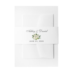 Cintas Para Invitaciones Floral Floral Verde Boda blanco
