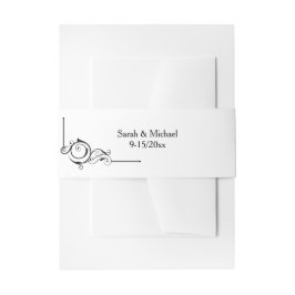 Cintas Para Invitaciones Floral Frame Belly Band