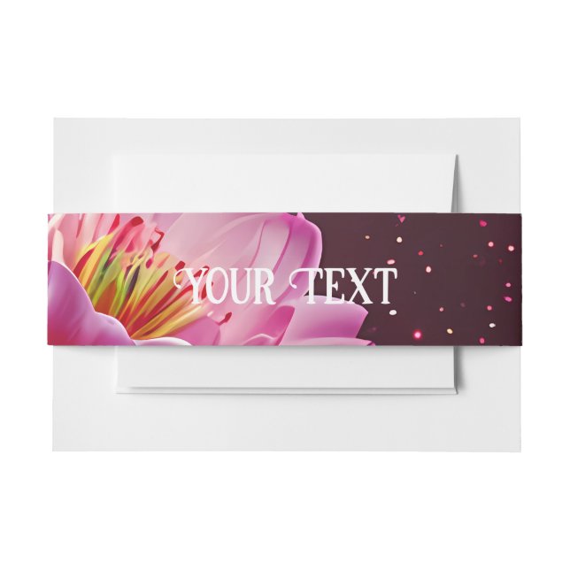 Cintas Para Invitaciones Floral Lotus Boda Suite | Starry Night Romance (Anverso Ejemplo)