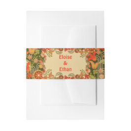 Cintas Para Invitaciones Floral Retro