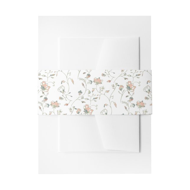 Cintas Para Invitaciones Floral romántica (Anverso Ejemplo)