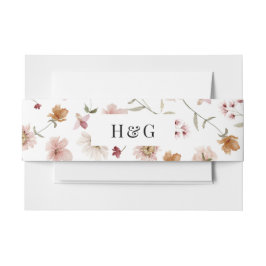 Cintas Para Invitaciones Floral Rústico
