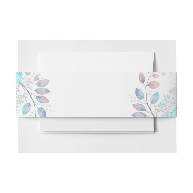 Cintas Para Invitaciones floral suave (Anverso Ejemplo)