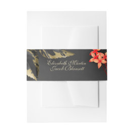 Cintas Para Invitaciones Floral tropical oscuro