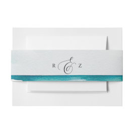 Cintas Para Invitaciones Floral Watercolor Beach Scene Summer Boda