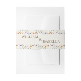Cintas Para Invitaciones Florecilla silvestre pastel beige