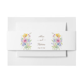 Cintas Para Invitaciones Flores amarillas de melocotón rosa