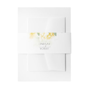 Cintas Para Invitaciones Flores Amarillas Elegante Boda