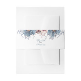 Cintas Para Invitaciones Flores azul y malva