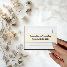 Cintas Para Invitaciones Flores blancas y púrpuras elegantes sobre mármol