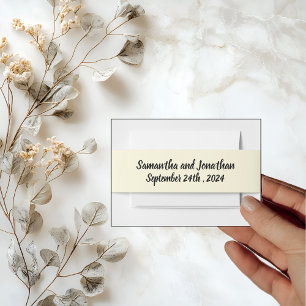 Cintas Para Invitaciones Flores blancas y púrpuras elegantes sobre mármol