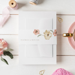 Cintas Para Invitaciones Flores de adormidera islandesas Boho