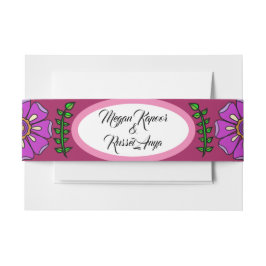 Cintas Para Invitaciones Flores de bodas de Kalamkari