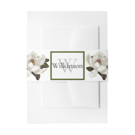 Cintas Para Invitaciones Flores de Magnolia elegantes
