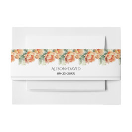 Cintas Para Invitaciones Flores de peonía y hojas boda floral