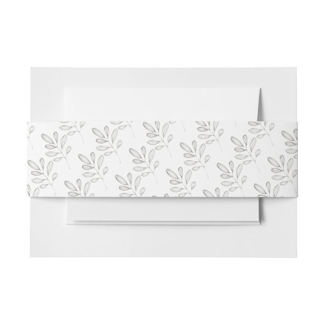 Cintas Para Invitaciones Flores de Plata (Anverso Ejemplo)
