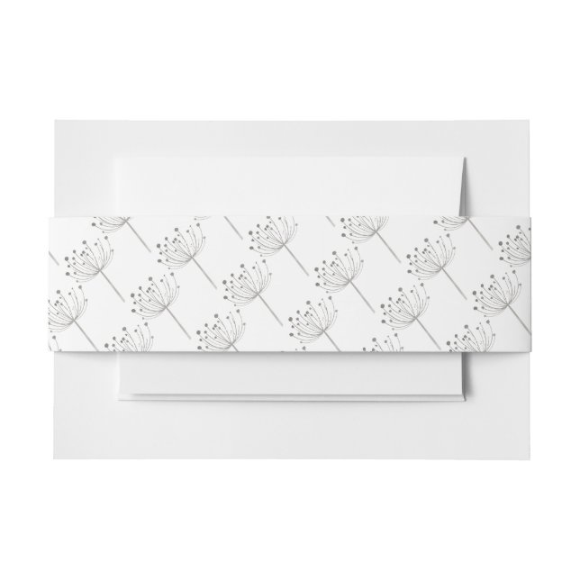 Cintas Para Invitaciones Flores de Plata (Anverso Ejemplo)