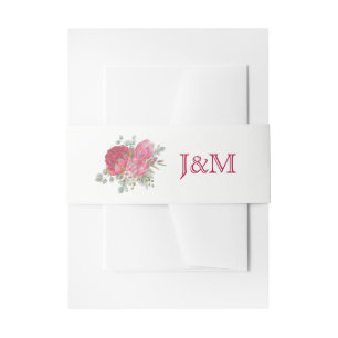Cintas Para Invitaciones Flores de Protea Boda Invitación Bandas Belly