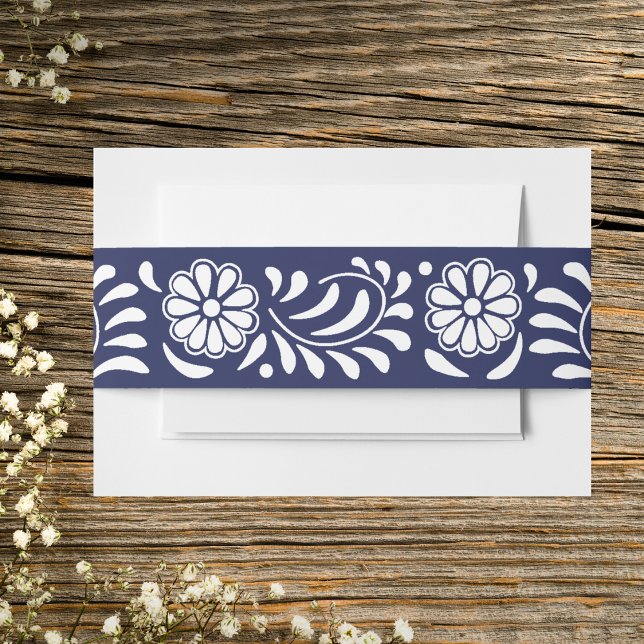 CINTAS PARA INVITACIONES FLORES DE TALAVERA AZUL (Subido por el creador)