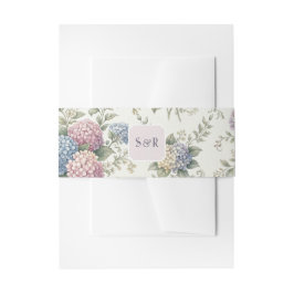 Cintas Para Invitaciones Flores delicadas de Hortensia Boda