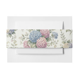 Cintas Para Invitaciones Flores delicadas de Hortensias Boda