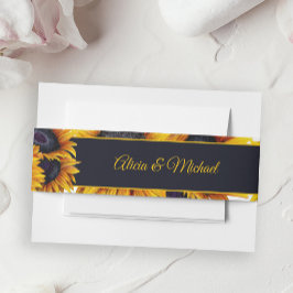 Cintas Para Invitaciones Flores giratorias en flor | Boda de la franja de o