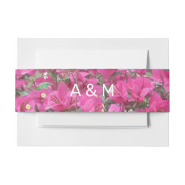 Cintas Para Invitaciones Flores Hermosas & Monogramas