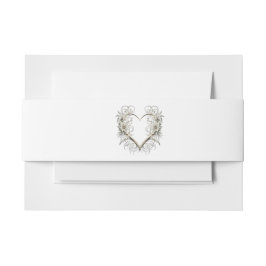 Cintas Para Invitaciones Flores modernas con un Boda cardíaco-