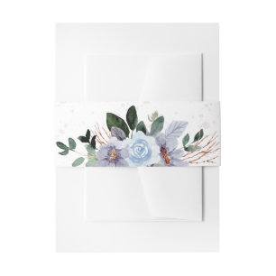 Cintas Para Invitaciones Flores Moradas a la Acuarela